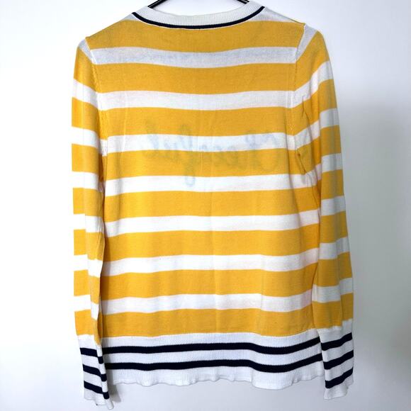 Time and Tru "Cheerful" Logo Cotton Sweater Medium - Picture 2 of 7